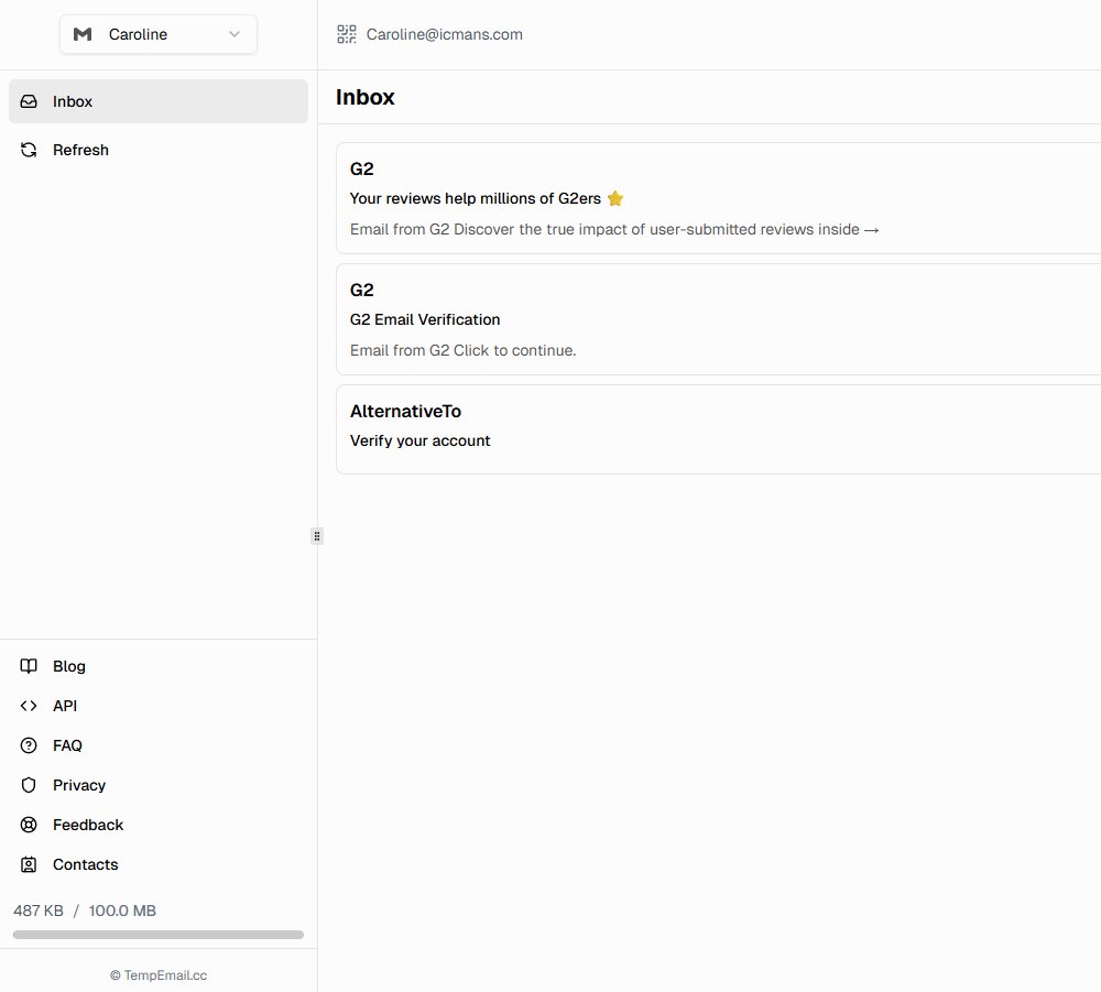 TempEmail.cc vs temp-mail.org inbox comparison 2026 – clean ad-free interface