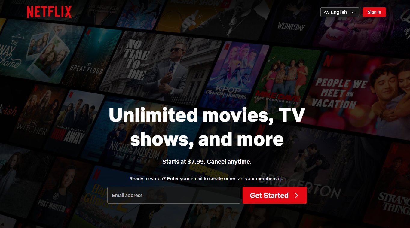 Netflix  homepage