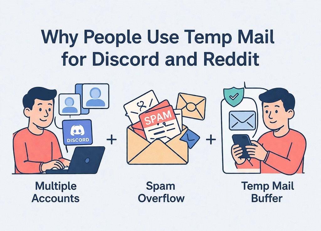 why people use temp mail for discord and reddit privacy multiple accounts