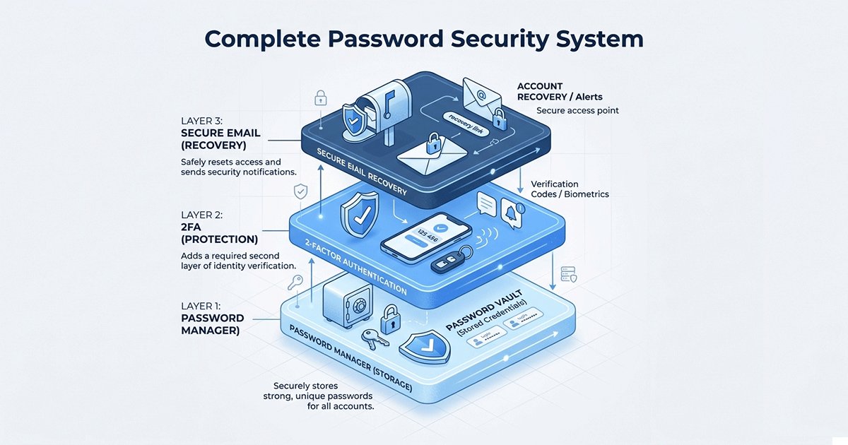 Best Way to Keep Passwords Safe in 2026: Password Managers, 2FA & Smart Email Strategy