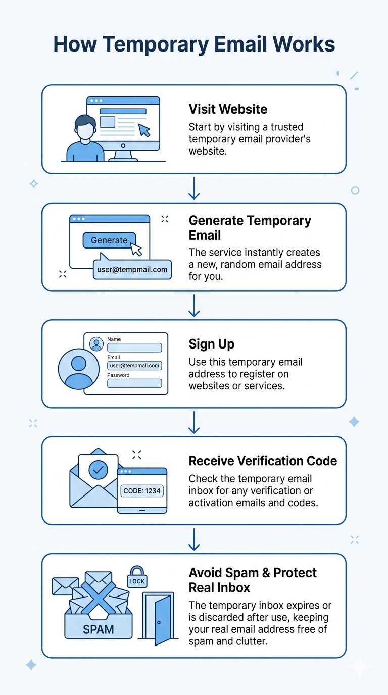 how temporary email works signup process avoid spam protect real email