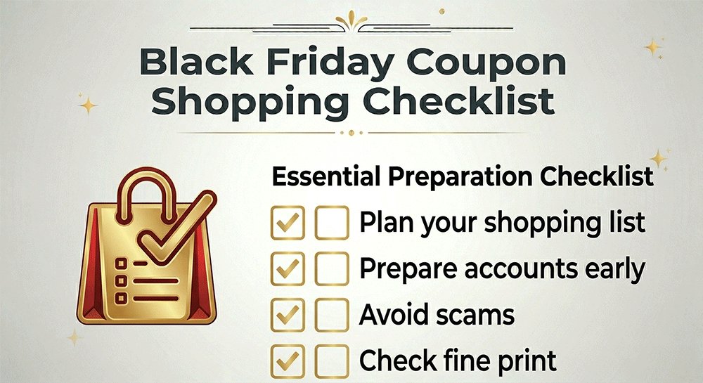 Final checklist for Black Friday coupon shopping