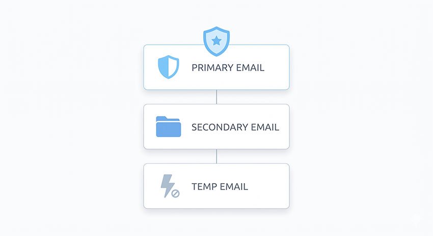 Primary, secondary, and temporary email strategy for Steam accounts