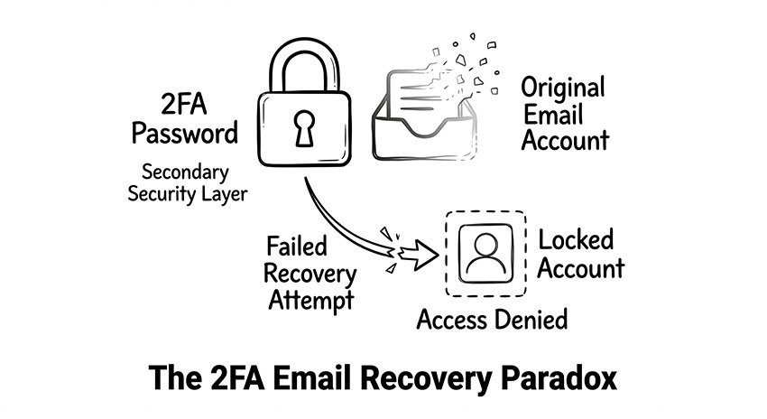 Temporary email causing irreversible Telegram 2FA recovery failure
