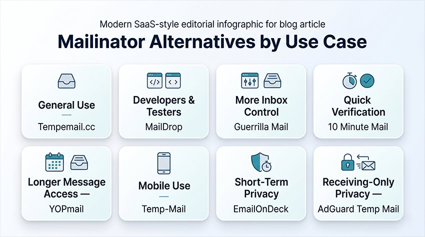 Mailinator alternatives decision guide by use case